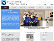 Tablet Screenshot of berwickspringsvet.com.au
